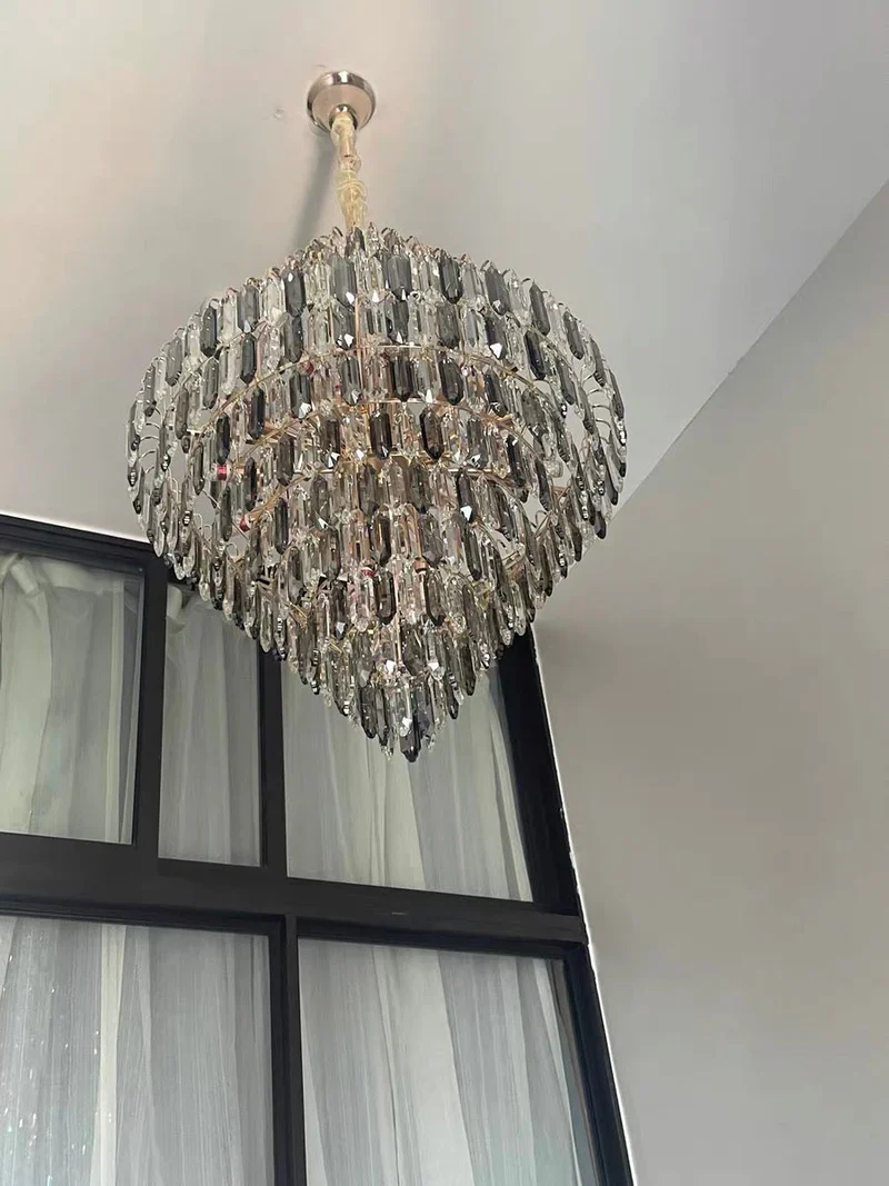 Extra Large Foyer Decorative Crystal Lighting Fixture Living Room Crystal Chandelier For Entryway Staircase - Image 7