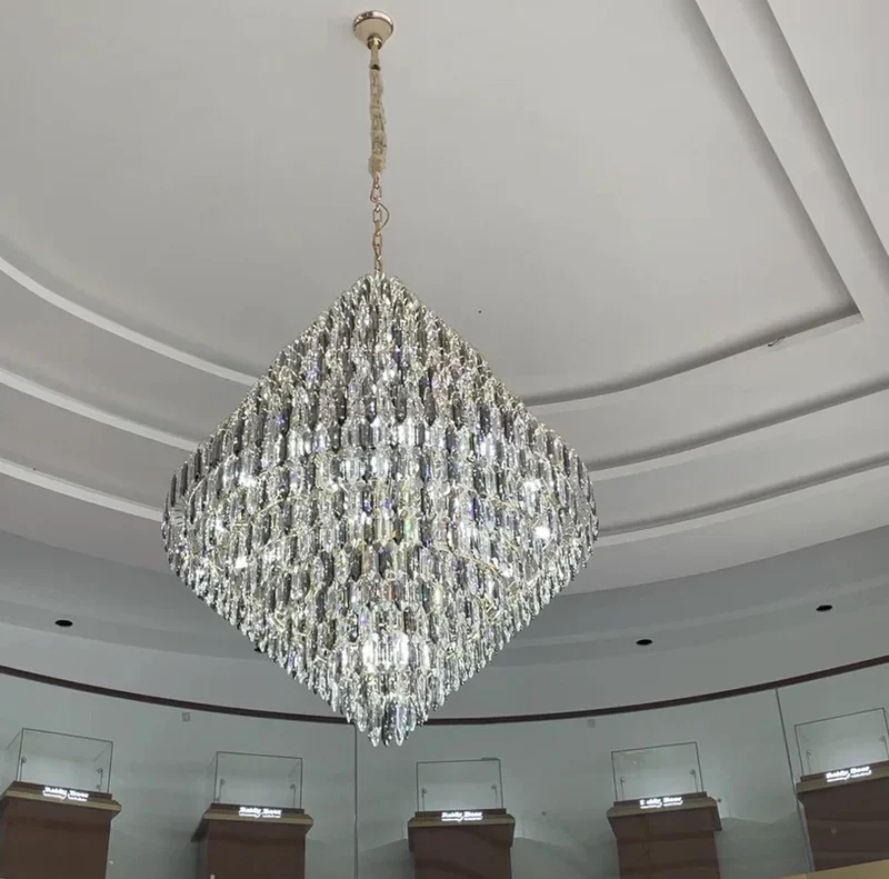 Extra Large Foyer Decorative Crystal Lighting Fixture Living Room Crystal Chandelier For Entryway Staircase - Image 8