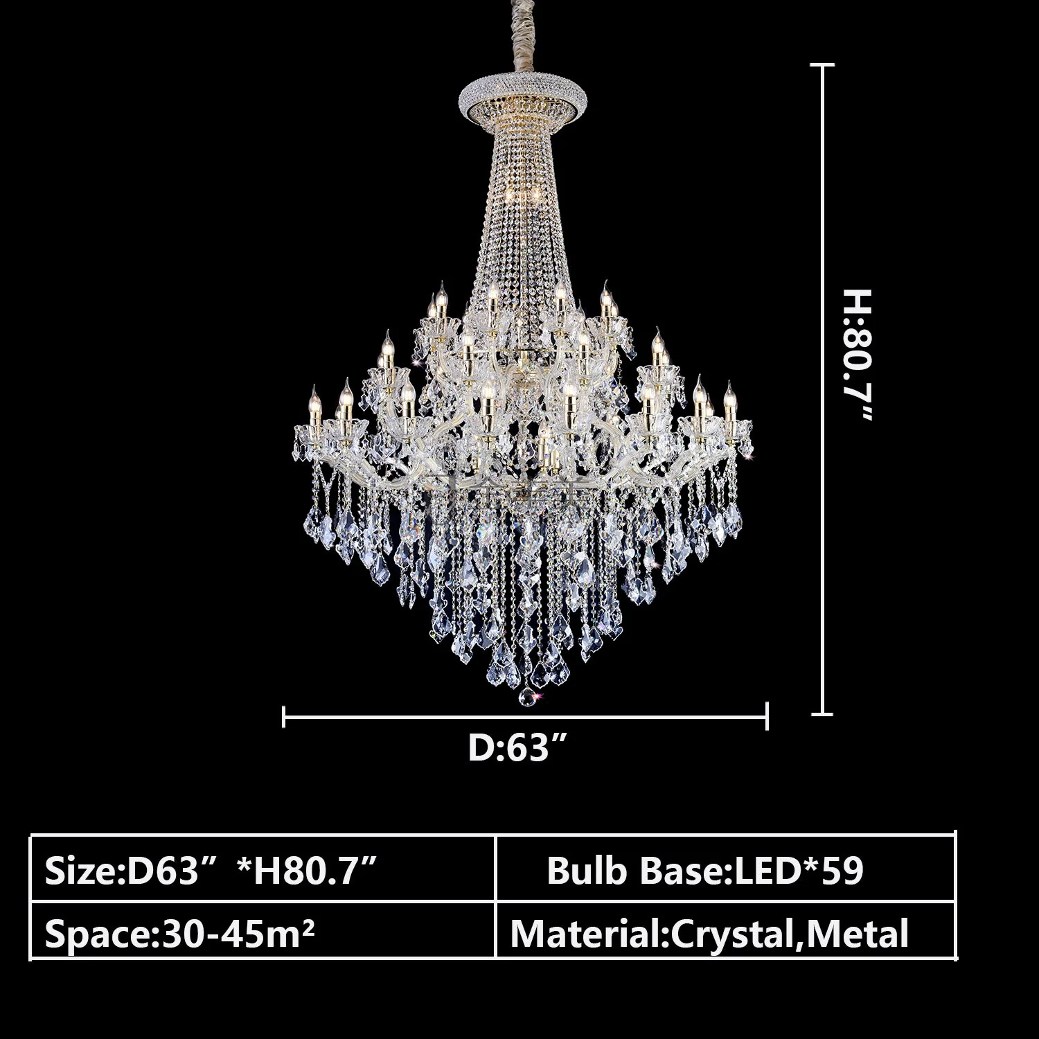 Extra Large French Candle Crystal Chandelier Ceiling Art Branch Foyer/Staircase Light Fixture - Image 10