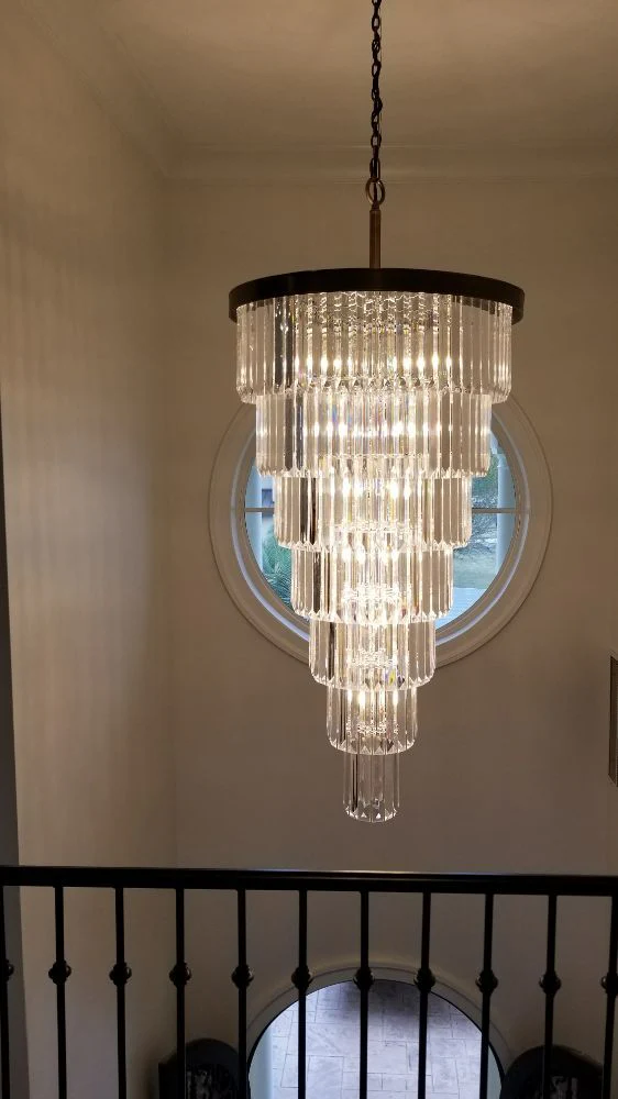 Extra Large 7-Tier Luxury Crystal Chandelier in Black/Coffee/Gold/Chrome Finish Color - Image 14