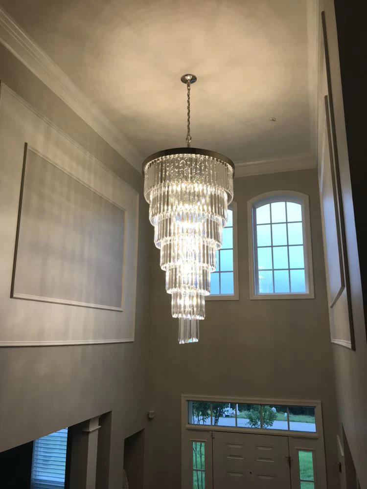 Extra Large 7-Tier Luxury Crystal Chandelier in Black/Coffee/Gold/Chrome Finish Color - Image 15
