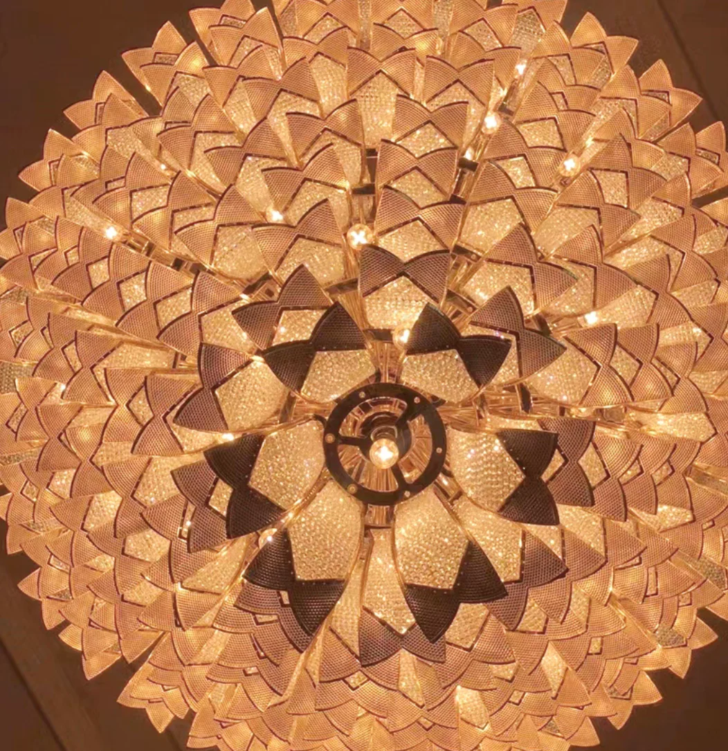 Extra Large Luxury Multi-tier Gold CrystalChandelier for Stairs/Large High-ceiling Room - Image 10