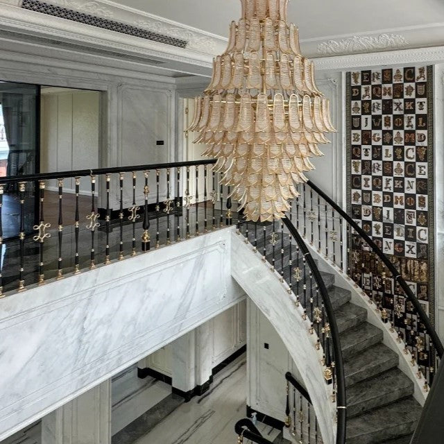 Extra Large Luxury Multi-tier Gold CrystalChandelier for Stairs/Large High-ceiling Room - Image 3