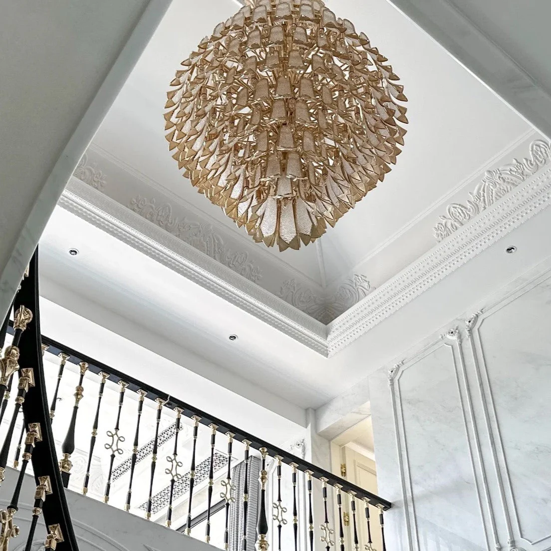 Extra Large Luxury Multi-tier Gold CrystalChandelier for Stairs/Large High-ceiling Room - Image 4