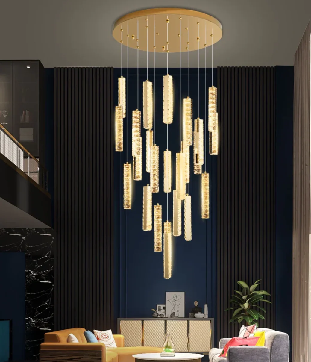 Extra Large Modern Spiral Crystal Ceiling Light Decoration for Staircase/ High Ceiling Living Room/ Hotel Lobby/ Hallway - Image 10