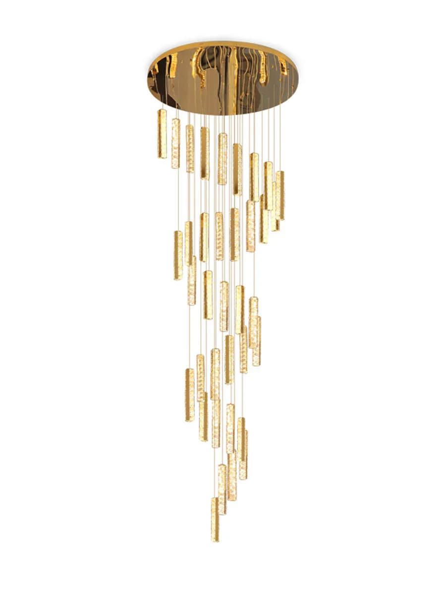 Extra Large Modern Spiral Crystal Ceiling Light Decoration for Staircase/ High Ceiling Living Room/ Hotel Lobby/ Hallway - Image 2