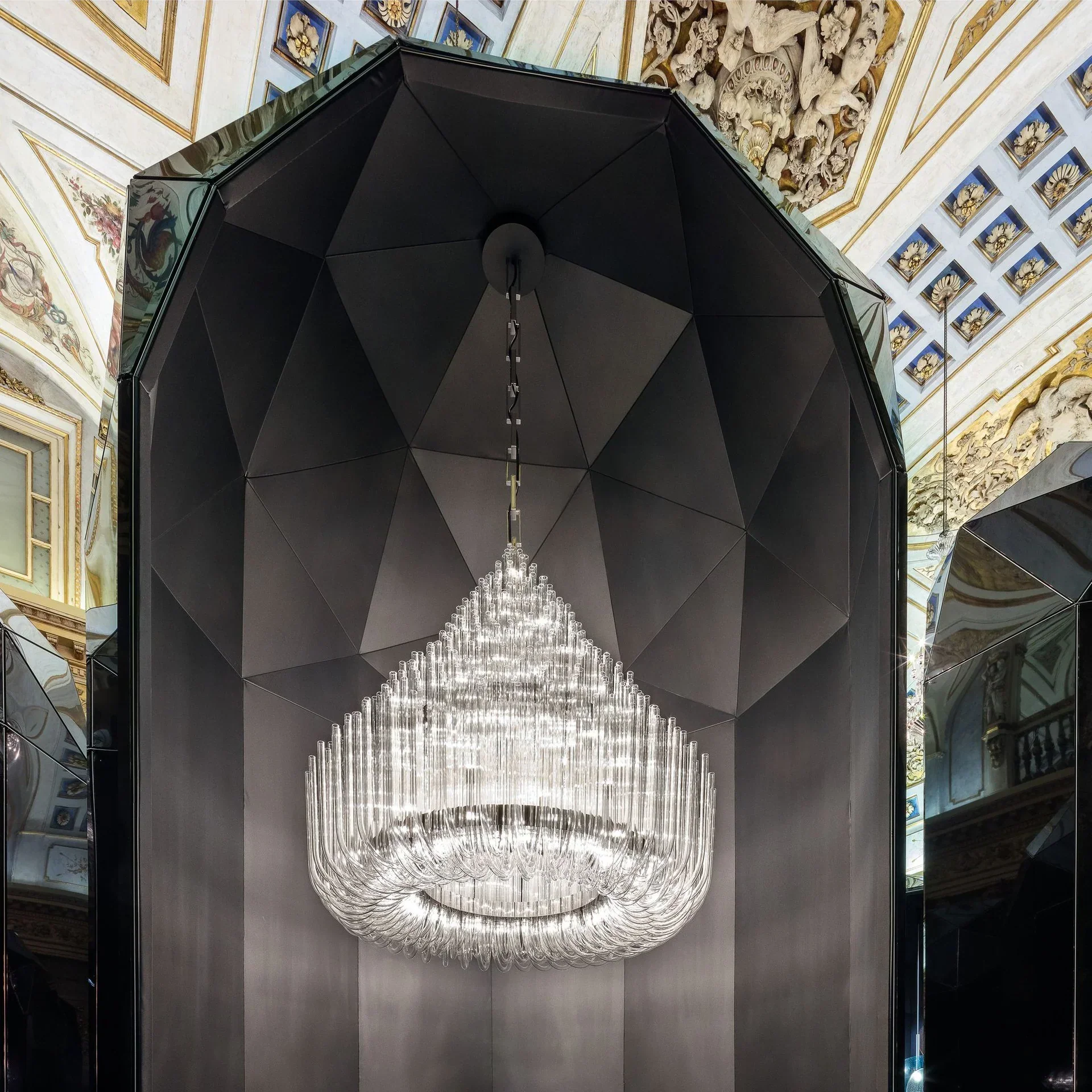 Extra Large Modern Tiers Clear Glass Tubes Chandelier for Living Room/Hotel Lobby - Image 12