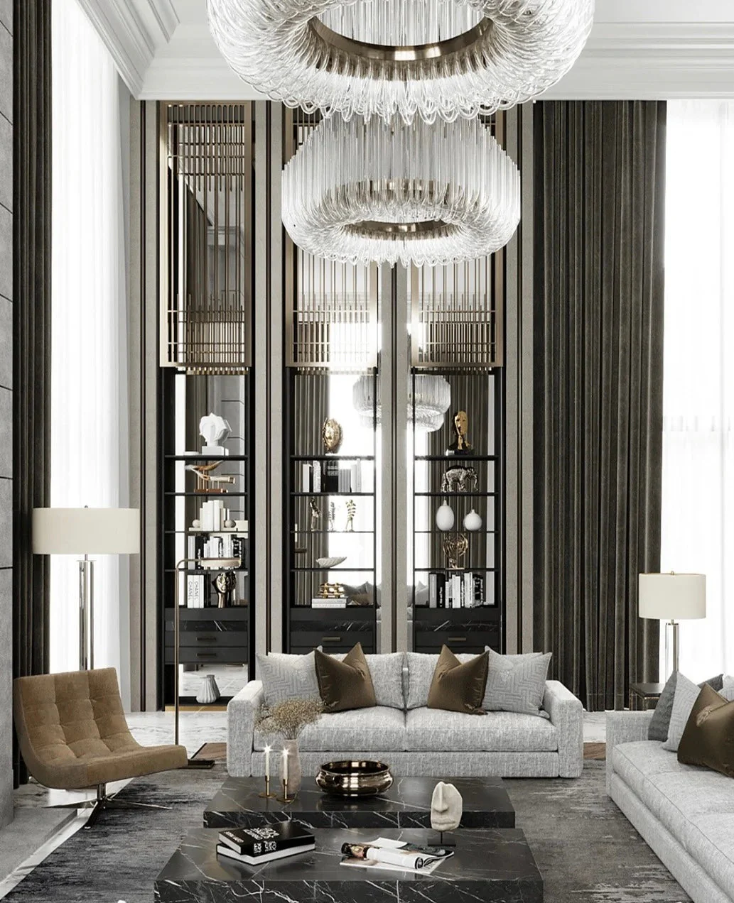 Extra Large Modern Tiers Clear Glass Tubes Chandelier for Living Room/Hotel Lobby - Image 8