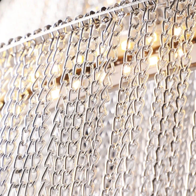 Extra Large Multi-layered Post-Modern Luxury Metal Chains Chandelier for High-ceiling Room - Image 13