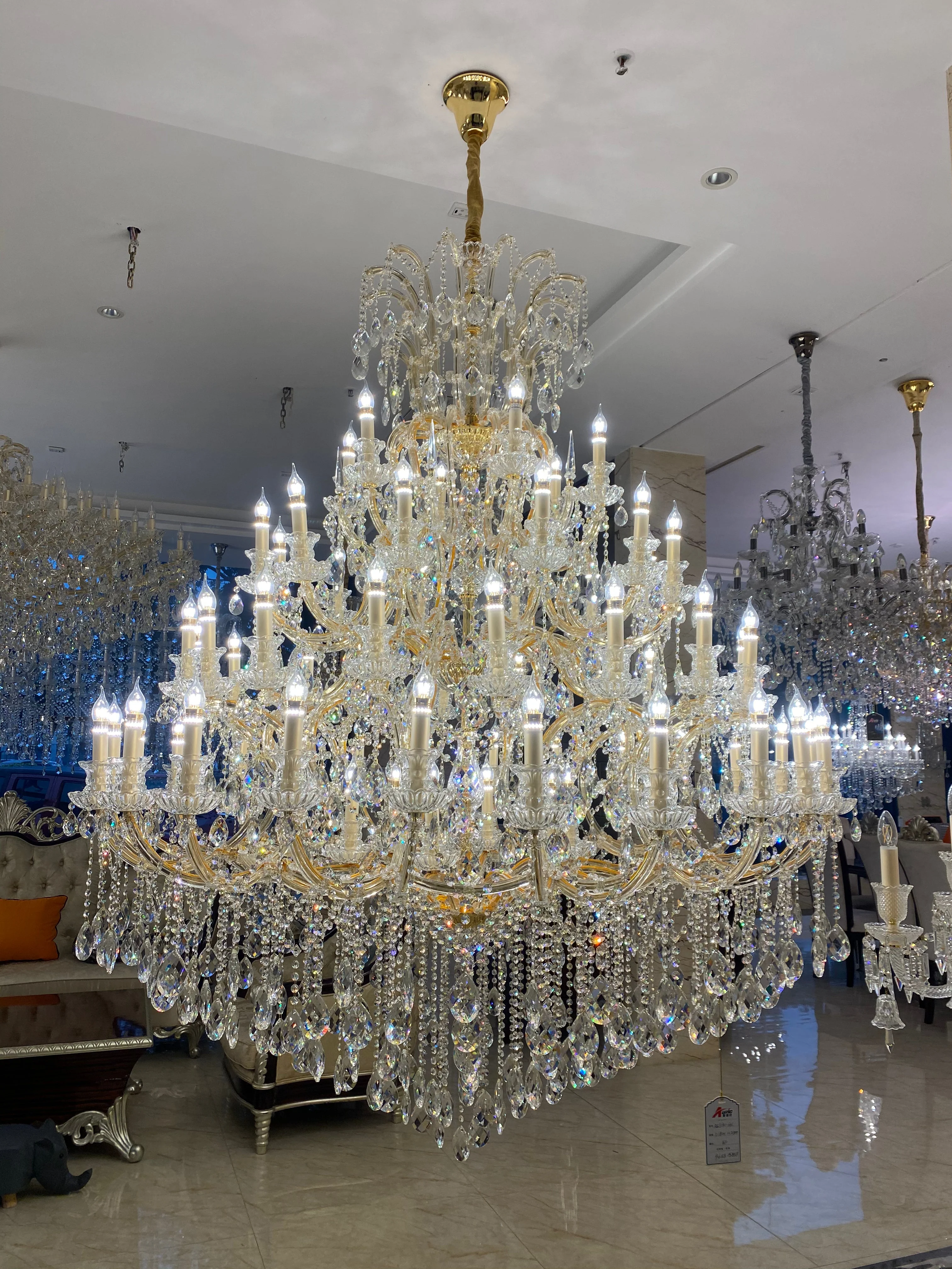 Extra Large Multi-tiered Candle Light  Crystal Chandelier for Hotel/Restaurant - Image 23