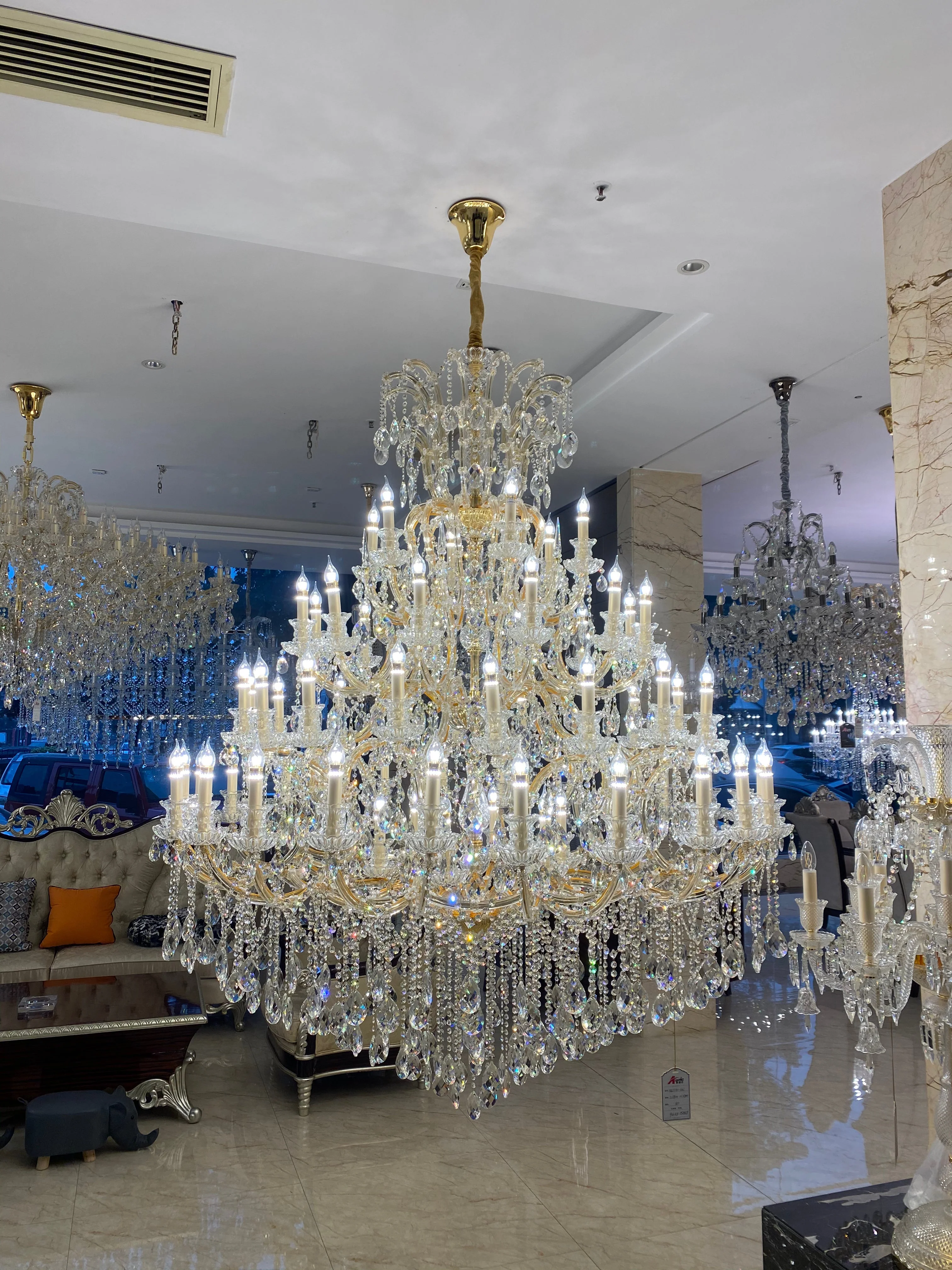 Extra Large Multi-tiered Candle Light  Crystal Chandelier for Hotel/Restaurant - Image 4