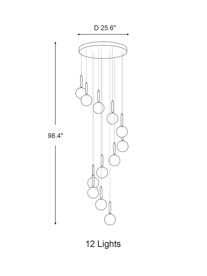 Extra Large Nordic Minimalist Long Pendant Light for Spiral Staircase/High-ceiling Room - Image 10