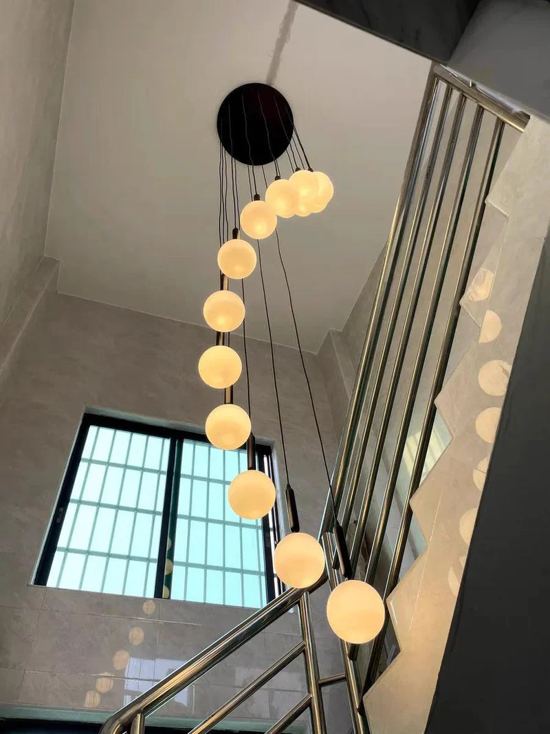 Extra Large Nordic Minimalist Long Pendant Light for Spiral Staircase/High-ceiling Room - Image 4