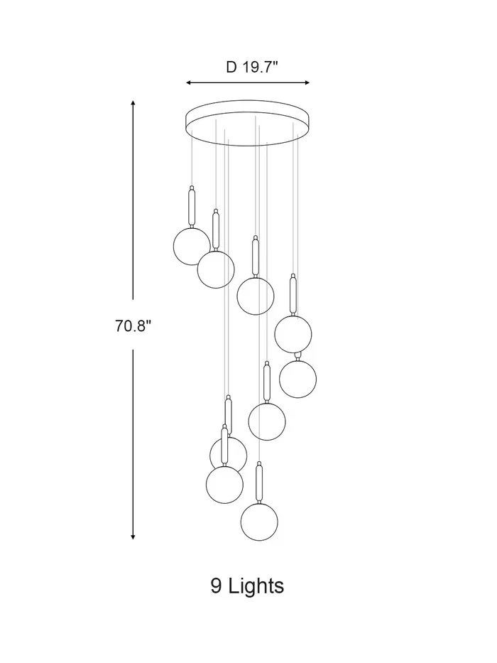 Extra Large Nordic Minimalist Long Pendant Light for Spiral Staircase/High-ceiling Room - Image 9