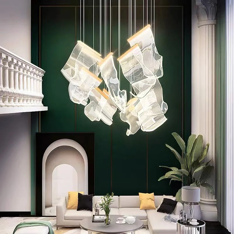 Extra Large Modern Acrylic Chandelier for Staircase/Foyer/Villa/Hall - Image 8