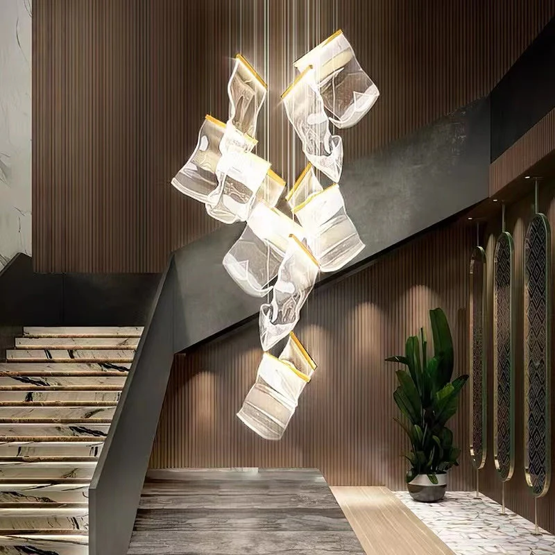Extra Large Modern Acrylic Chandelier for Staircase/Foyer/Villa/Hall - Image 9