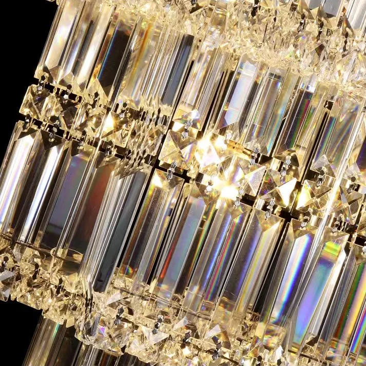 Extra Large Plaza Hall  Multi-Tier Crystal Chandelier Foyer Living Room Staircase Ceiling Lighting Fixture  In Chrome/ Silver Finish - Image 10