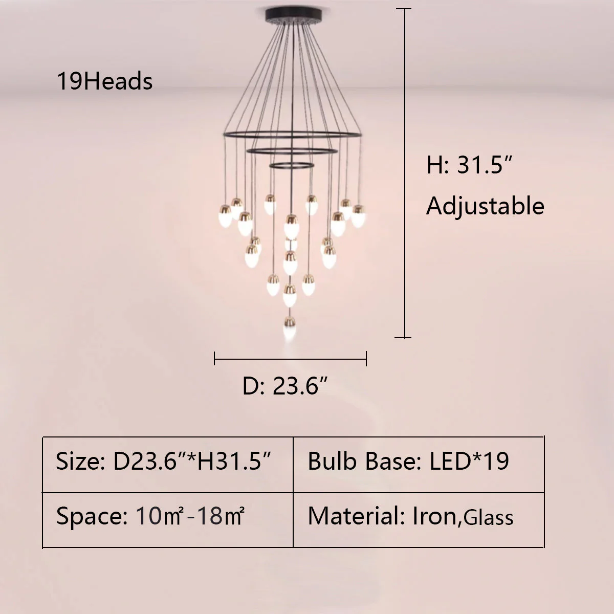 Extra Large Post-Modern Multi-tier Chandelier for High-ceiling Room/Stairs - Image 8
