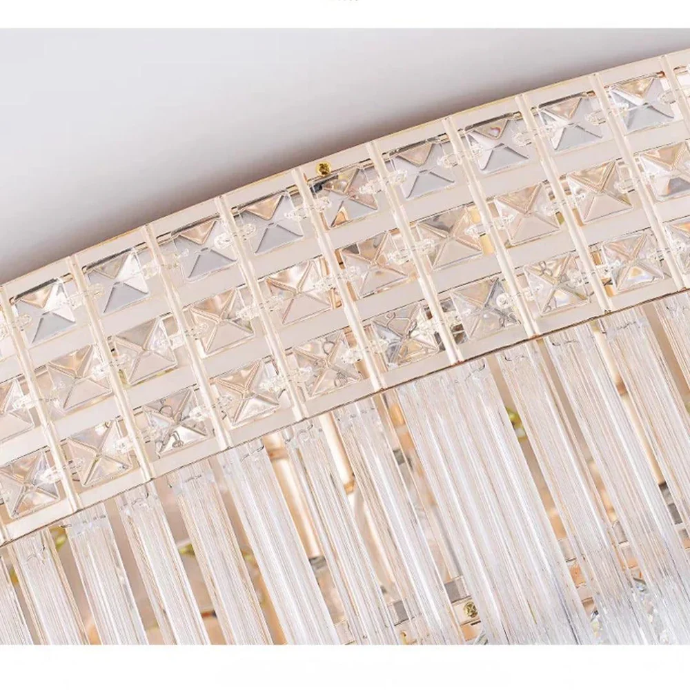Extra Large Three Layers Round Luxury Flush Mounted Crystal Chandelier for Living Room - Image 14