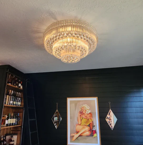 Extra Large Three Layers Round Luxury Flush Mounted Crystal Chandelier for Living Room - Image 6