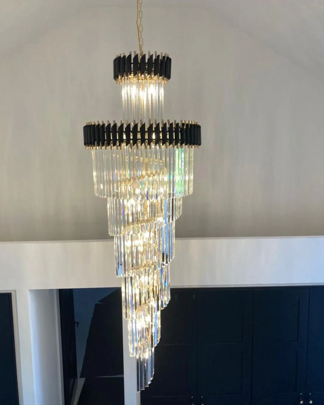 Classic Large Multi-layered Spiral Crystal Chandelier for Foyer/ Staircase - Image 18