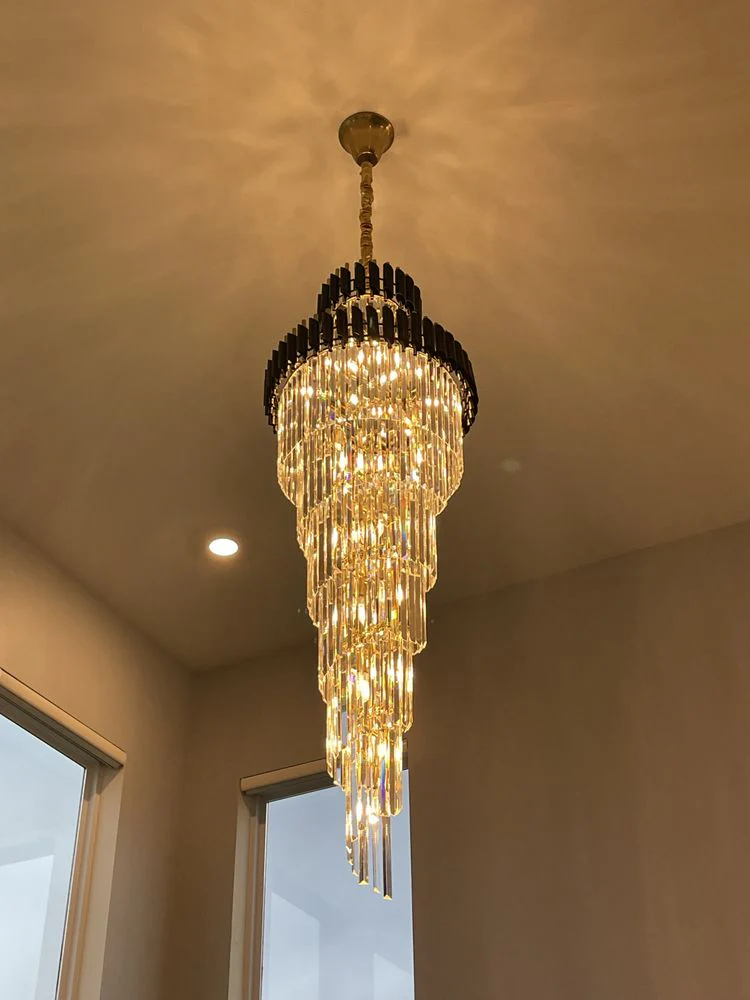 Classic Large Multi-layered Spiral Crystal Chandelier for Foyer/ Staircase - Image 20