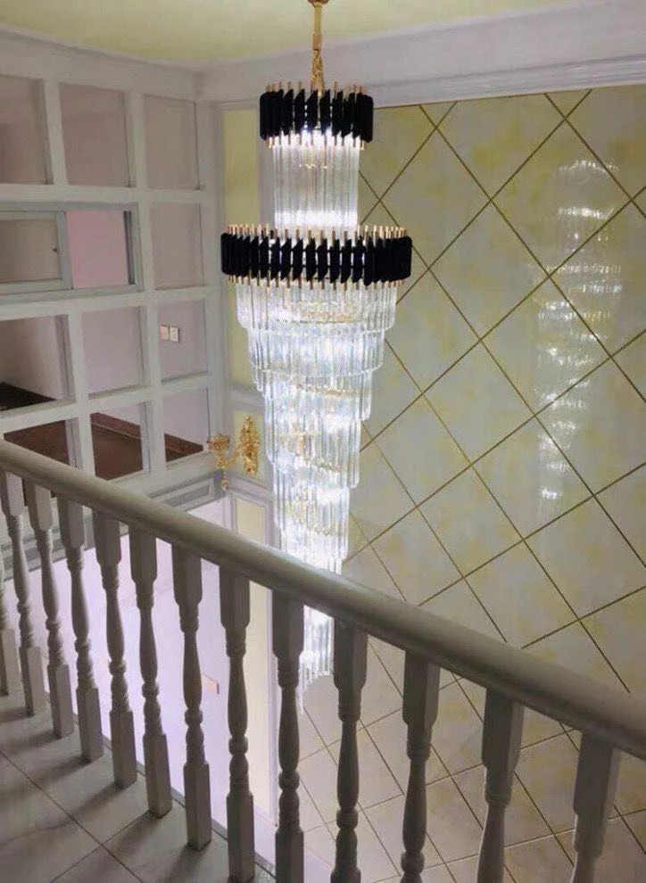 Classic Large Multi-layered Spiral Crystal Chandelier for Foyer/ Staircase - Image 25