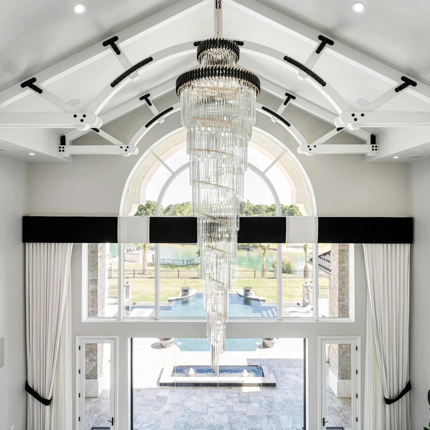 Classic Large Multi-layered Spiral Crystal Chandelier for Foyer/ Staircase - Image 4