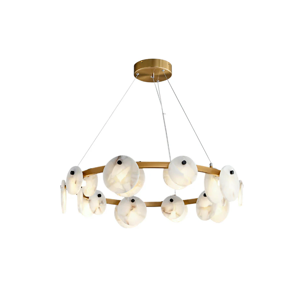 Faelan Alabaster Chandelier Lighting for Bedroom - Image 3