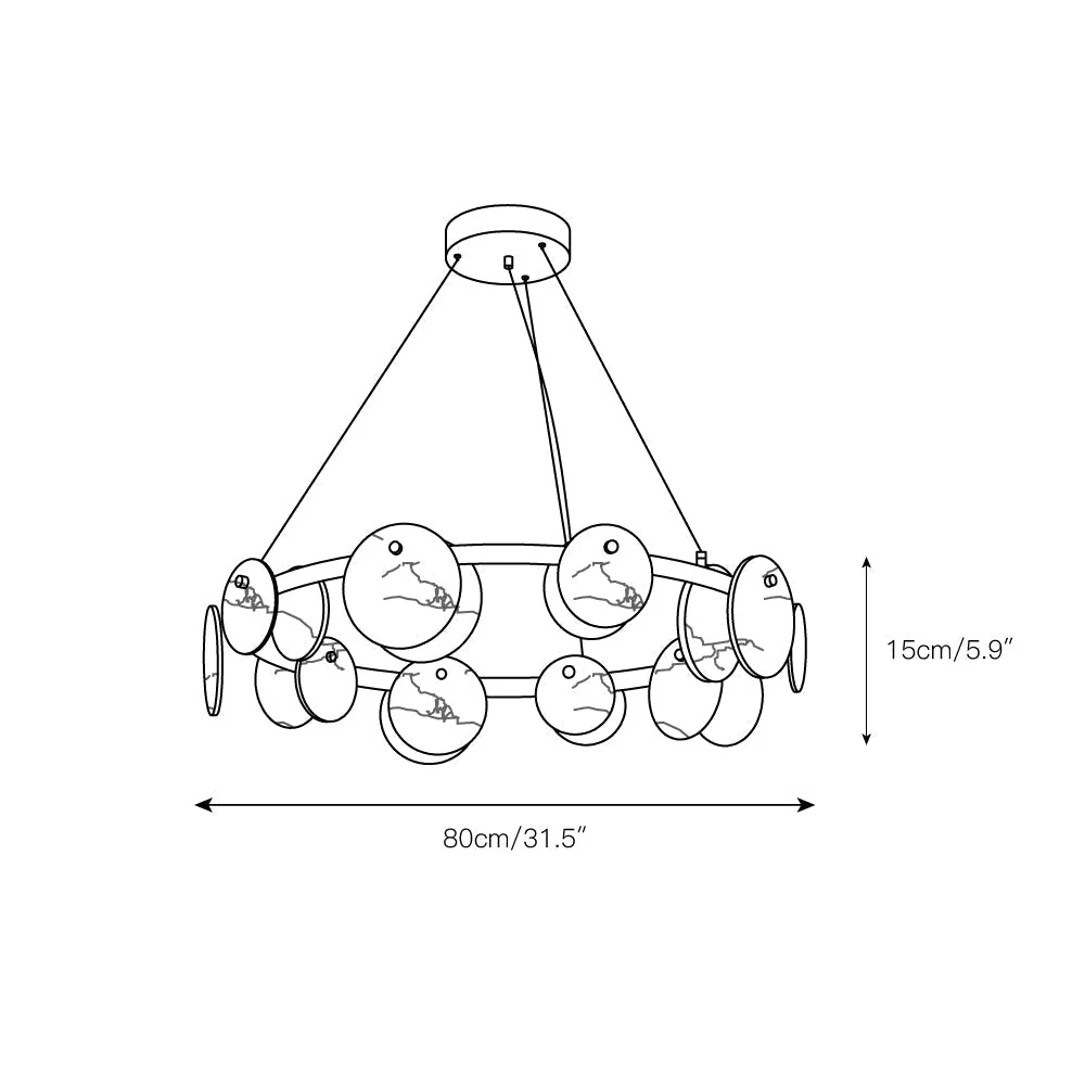 Faelan Alabaster Chandelier Lighting for Bedroom - Image 5