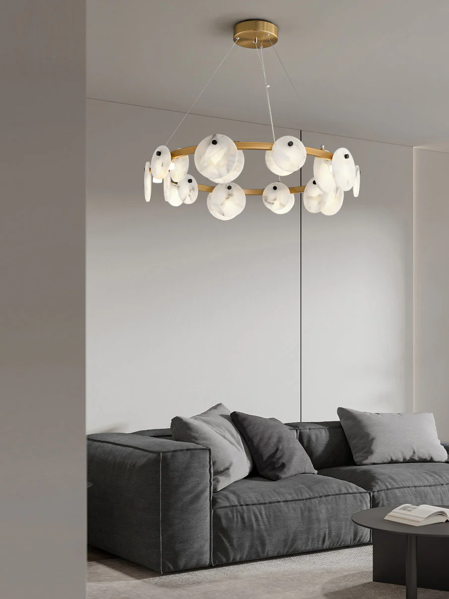 Faelan Alabaster Chandelier Lighting for Bedroom - Image 8