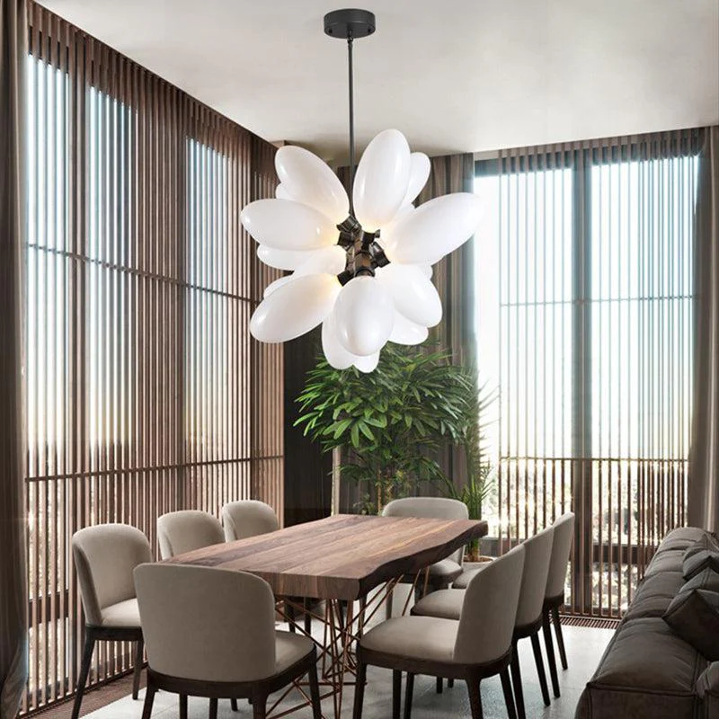 Kenneth Grape Artistic Linear Chandelier Over Dining Table - Image 3