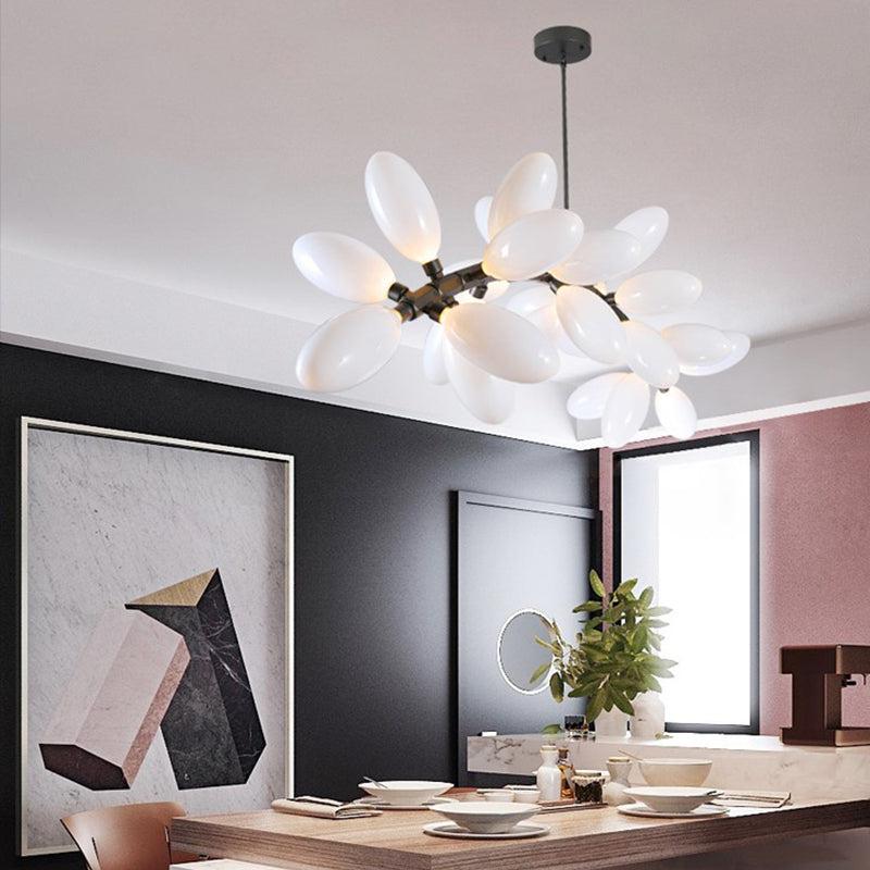 Kenneth Grape Artistic Linear Chandelier Over Dining Table - Image 5