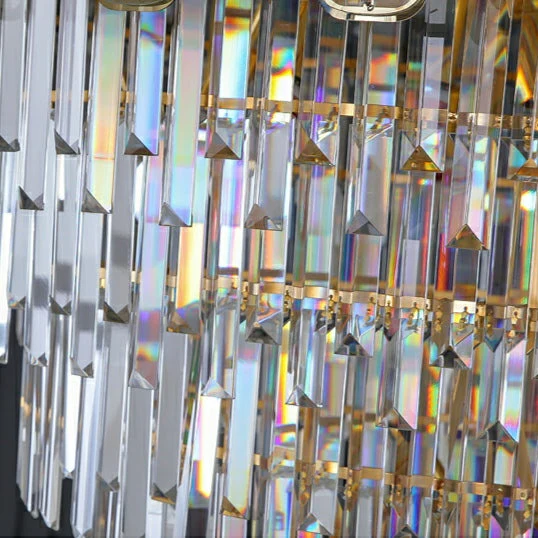 Fashion Large Staircase Chandelier For Foyer Living Room Entrance Crystal Ceiling Light Fixture In Gold Finish - Image 7