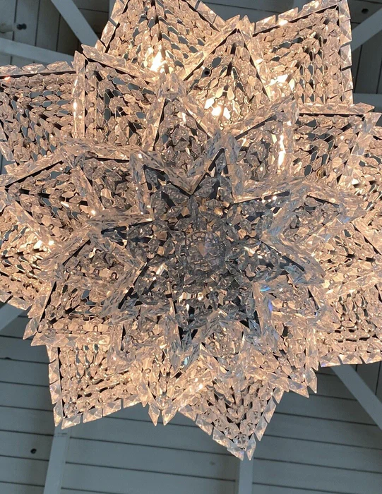 Fashion Star Shaped Chandelier Crystal Ceiling Light Fixture For Small Living Room/ Bedroom - Image 15