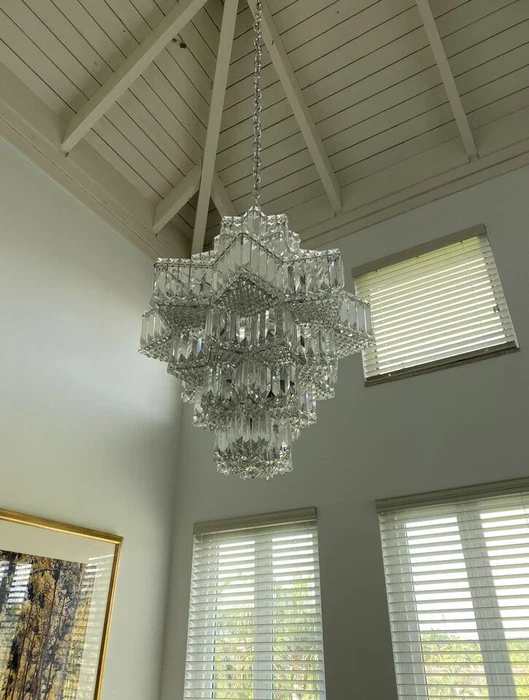 Fashion Star Shaped Chandelier Crystal Ceiling Light Fixture For Small Living Room/ Bedroom - Image 16