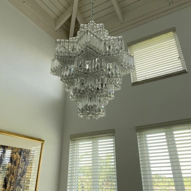 Fashion Star Shaped Chandelier Crystal Ceiling Light Fixture For Small Living Room/ Bedroom - Image 2