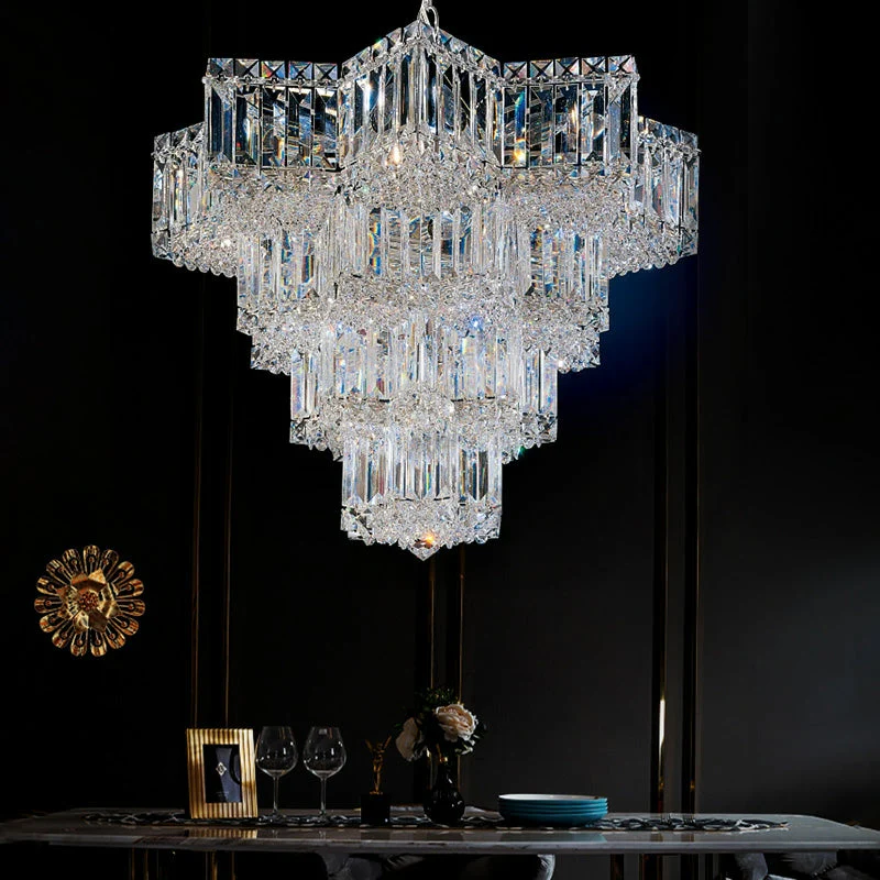 Fashion Star Shaped Chandelier Crystal Ceiling Light Fixture For Small Living Room/ Bedroom - Image 3