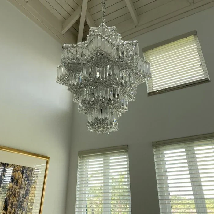 Fashion Star Shaped Chandelier Crystal Ceiling Light Fixture For Small Living Room/ Bedroom - Image 5