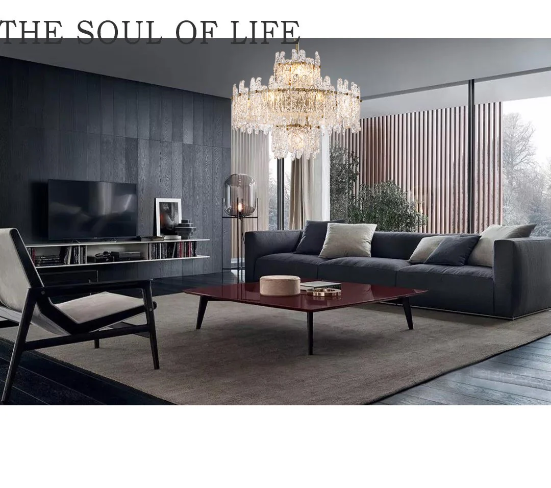 Faust Tiered Round Glass Chandelier - Image 5