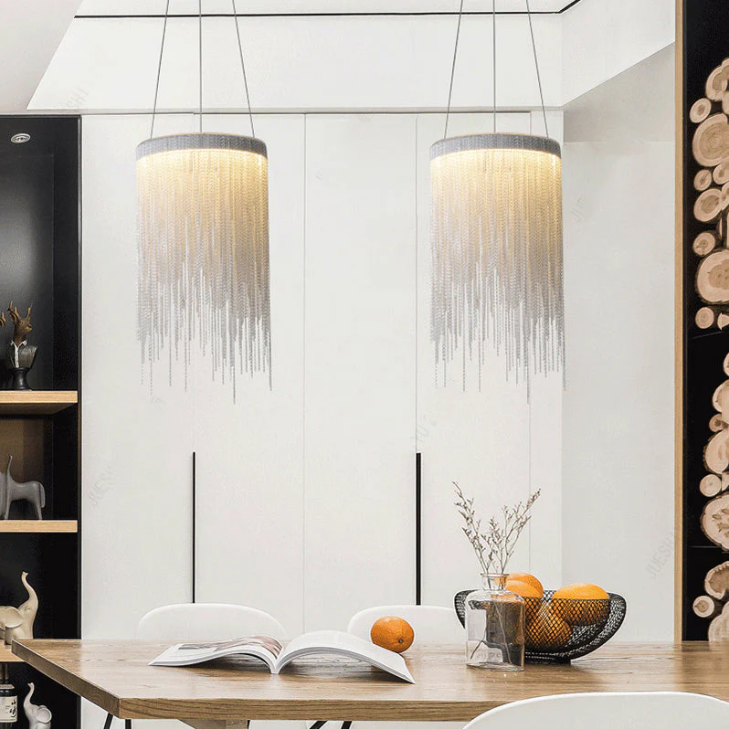 Flynn Aluminum Chain Tassel Pendant Light - Image 6