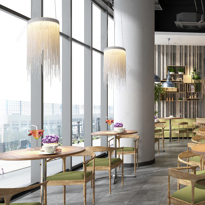 Flynn Aluminum Chain Tassel Pendant Light - Image 9