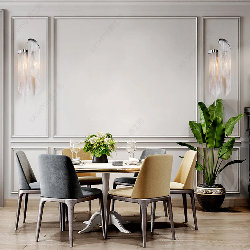 Flynn Aluminum Chain Tassel Wall Sconce - Image 5