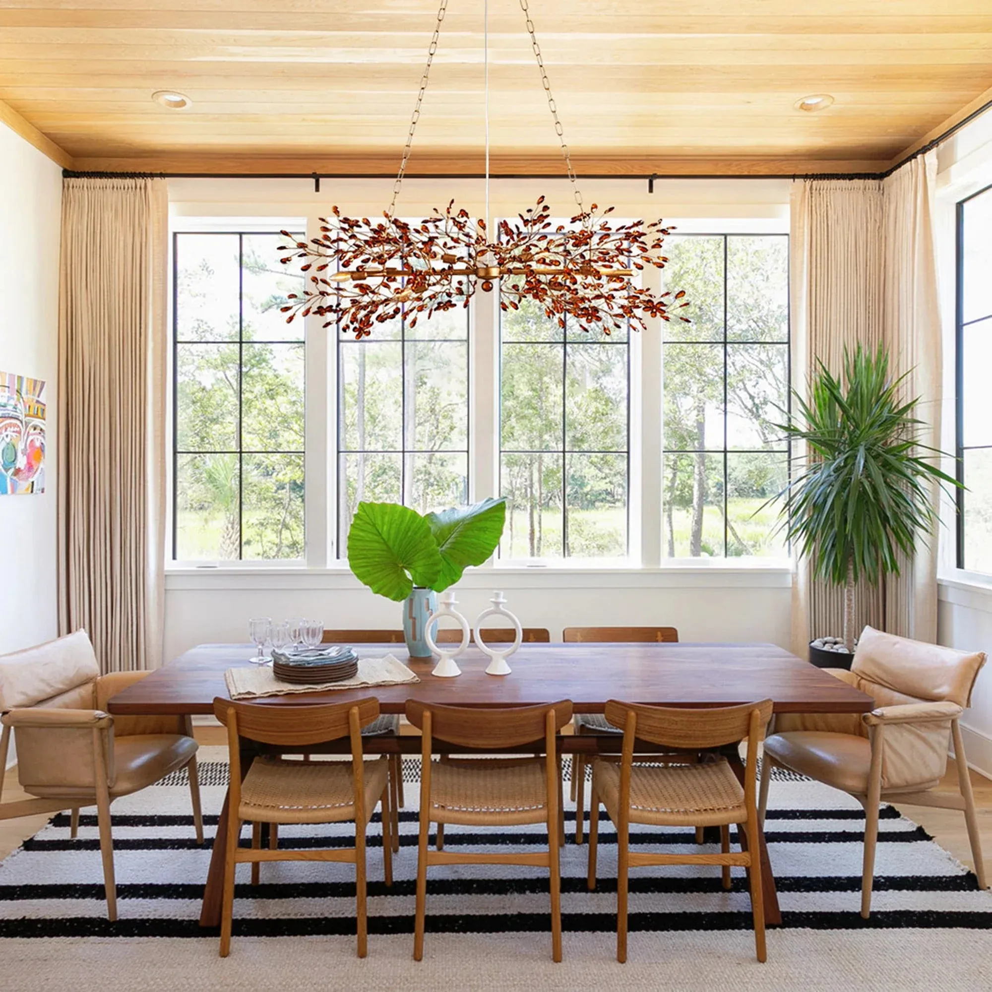 Fiore Linear Chandelier 43" 51" 68"W - Image 3