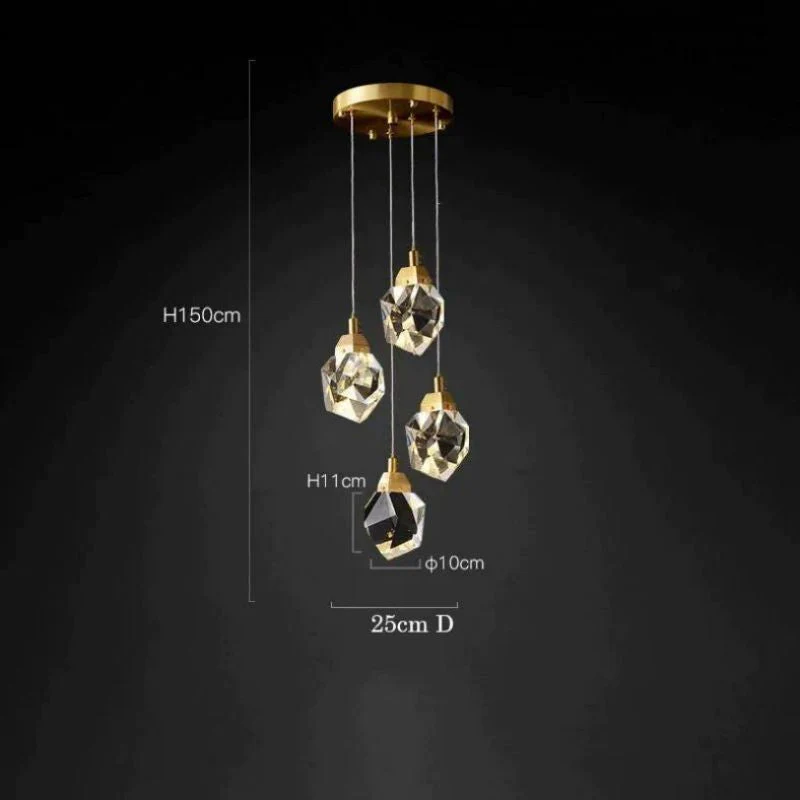 Flash Faceted Round Pendant For Dining Room - Image 2
