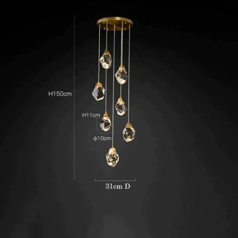 Flash Faceted Round Pendant For Dining Room - Image 4