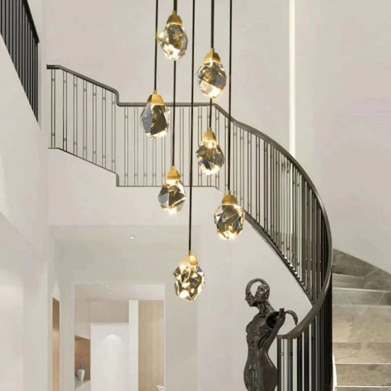 Flash Faceted Round Pendant For Dining Room - Image 6