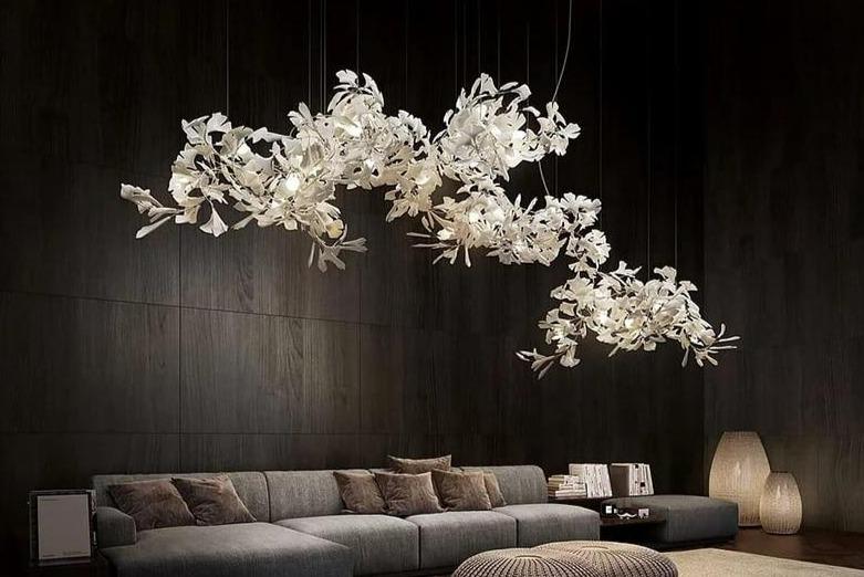 Fleur-de-lis Ceramic Branch Chandelier - Image 3