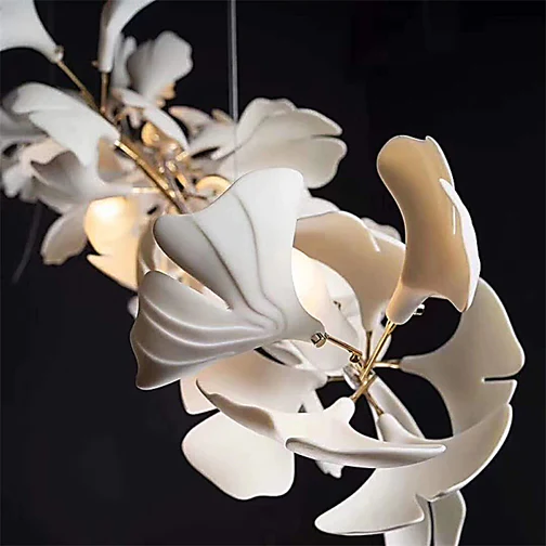 Fleur-de-lis Ceramic Branch Chandelier - Image 8