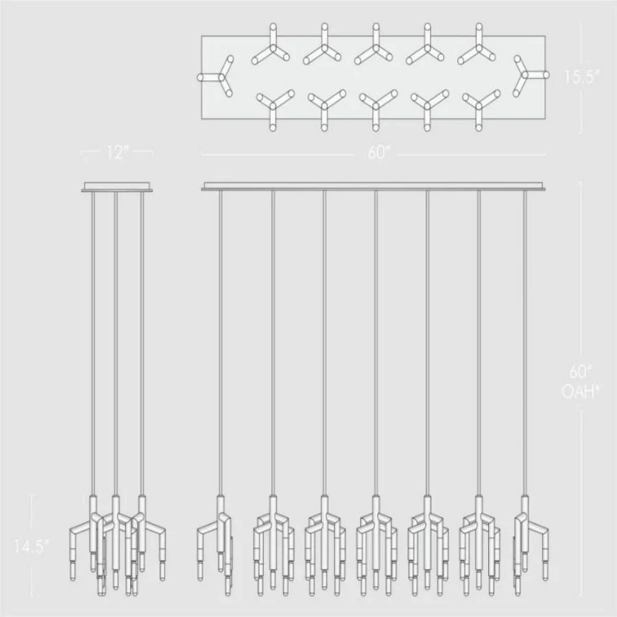 Flora Linear Chandelier - Image 5